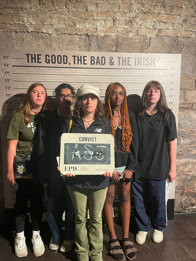 Students pose at the EPIC museum