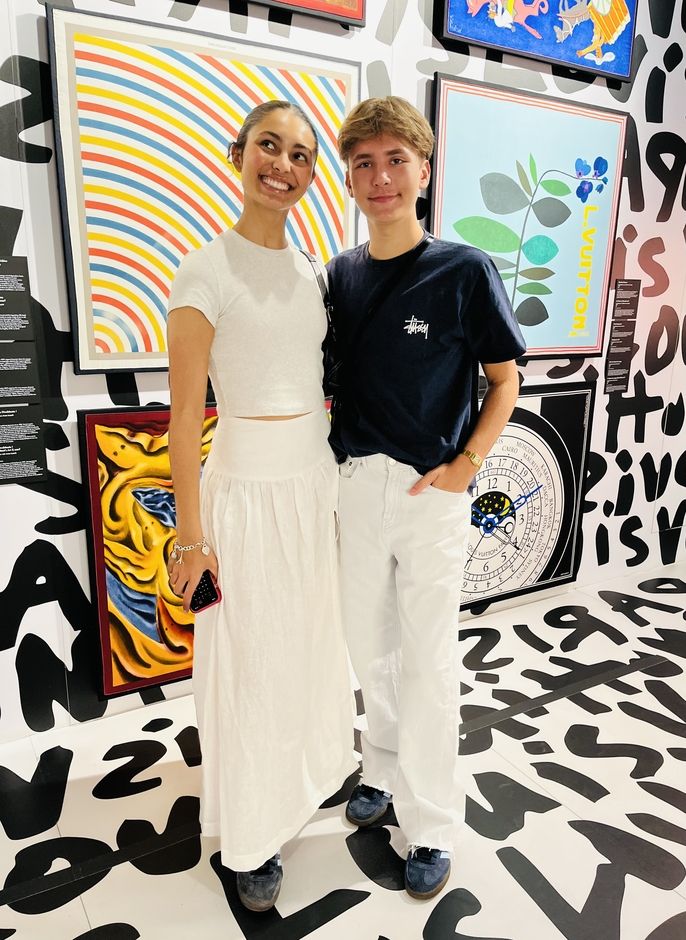 Dahlia and Henry surrounded by LV