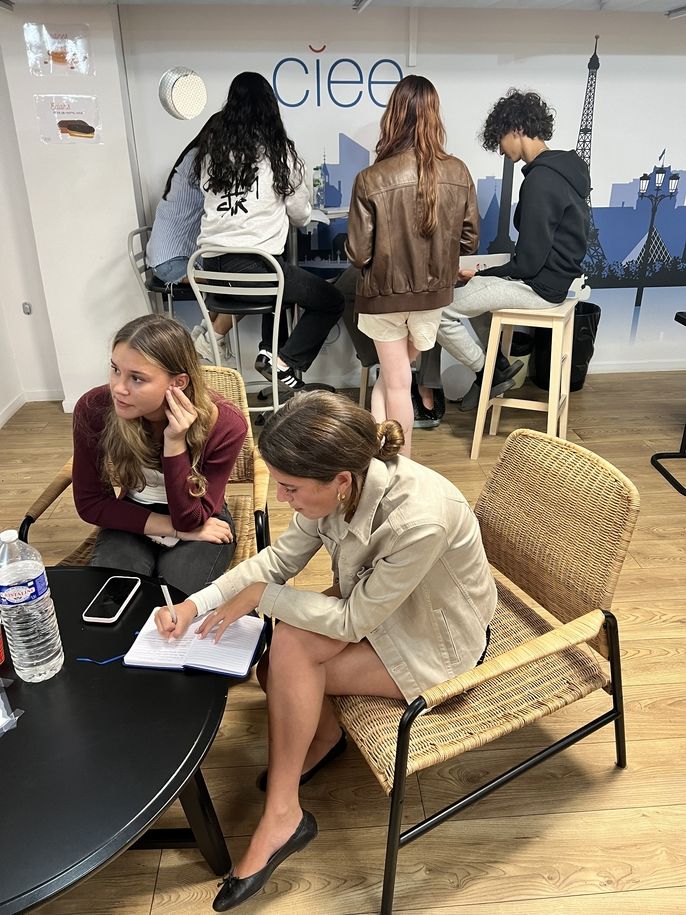 Students doing group work