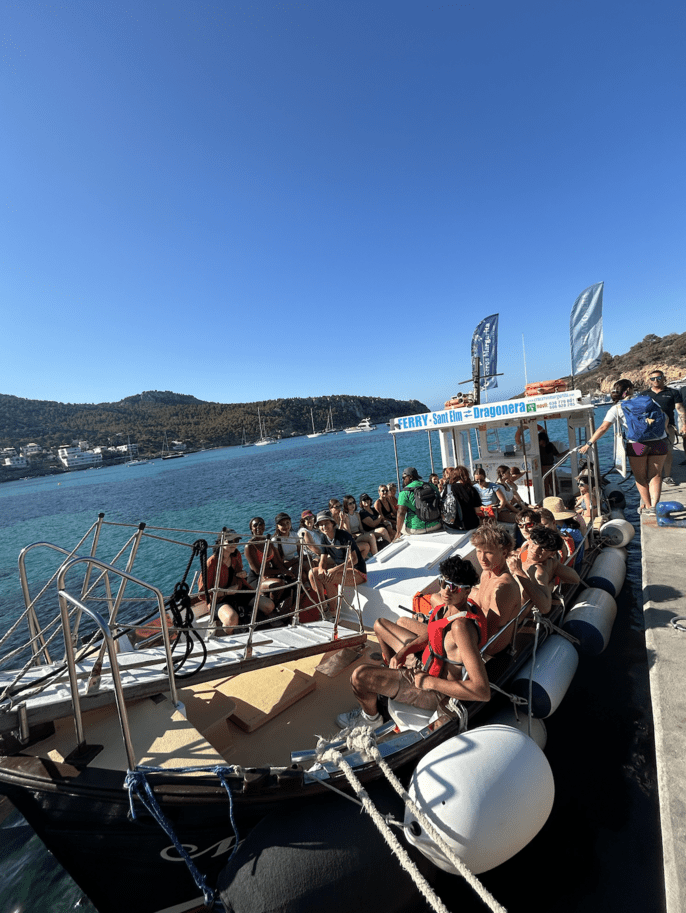 Students on the Boat ride to Dragonera