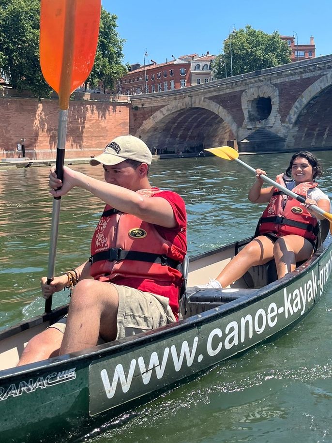 Students Canoeing