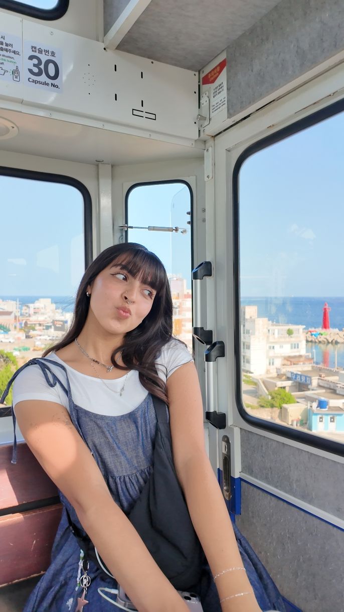 Author posing in Sky Capsule