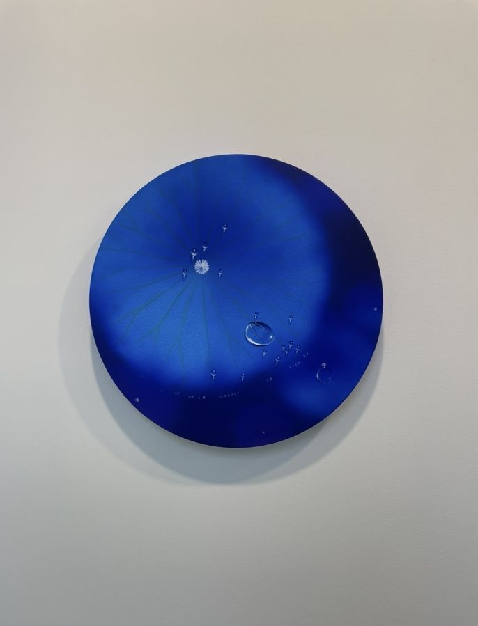 The Blue Series on Circular canvas