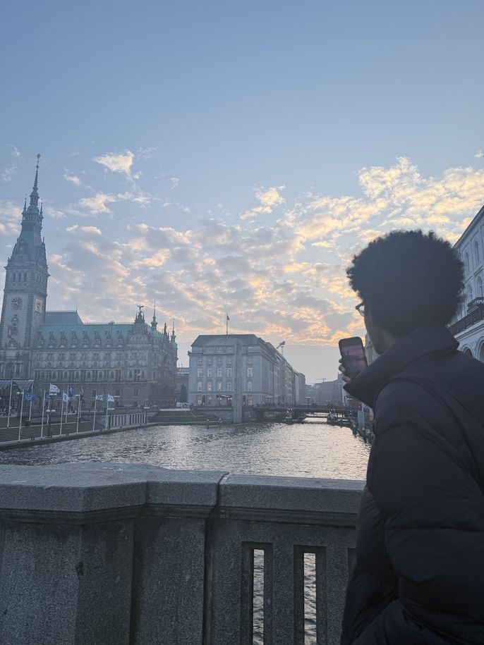 Visiting my friend in Hamburg 