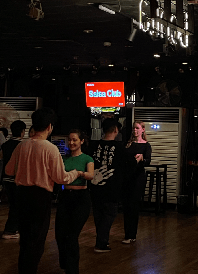 Siana and Klara practicing