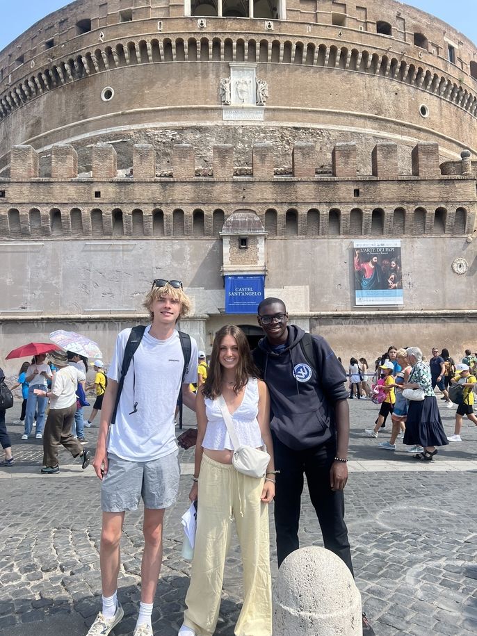 Students at Castel Sant'Angelo