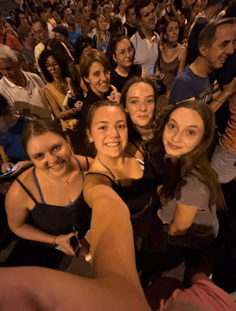 Students go to the festival of San Juan with host family!