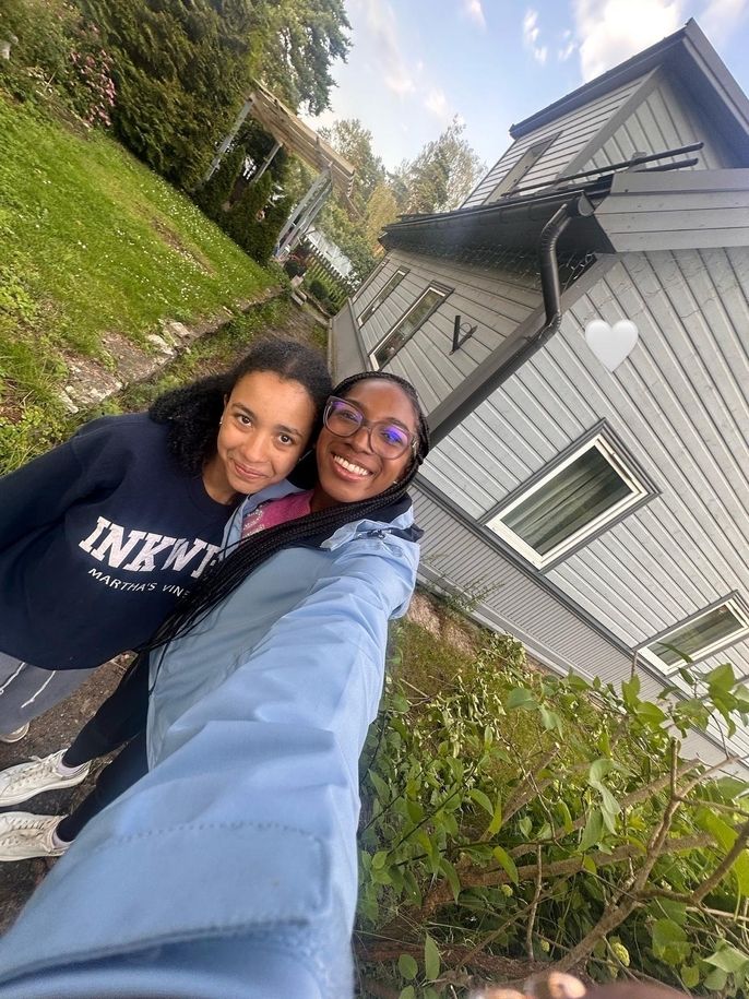 Abiyana and Marley at their homestay