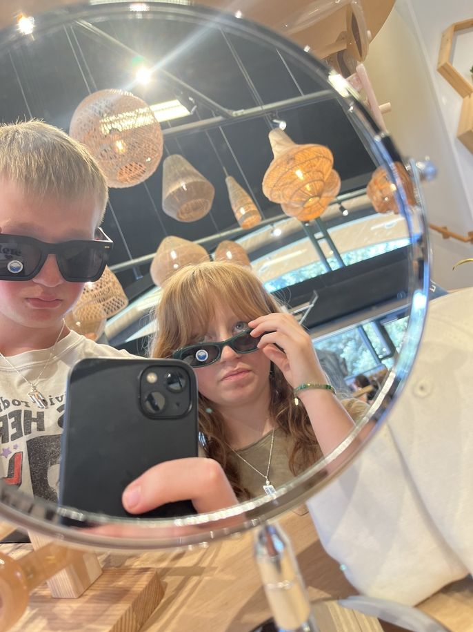 Me thrifting with my cousin