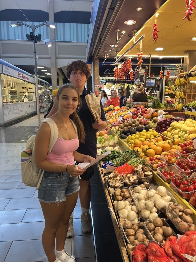 Learning about products at local markets