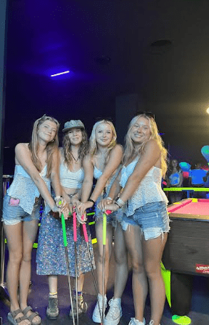 Students do many bonding activities together, such as minigolf!