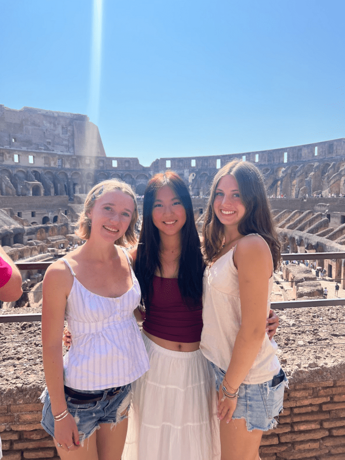 Students inside the Colosseum!