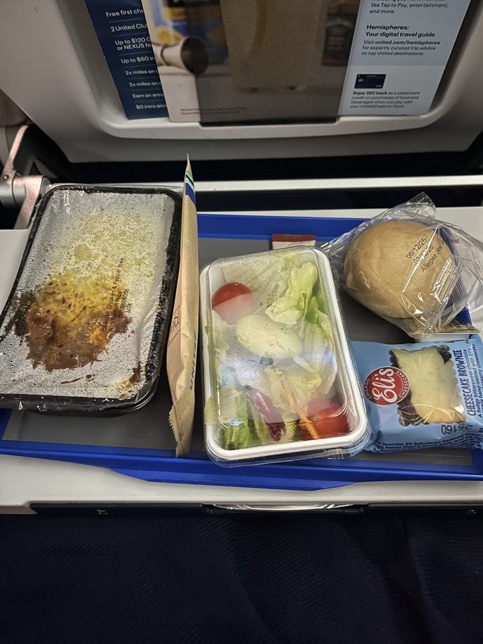 airplane dinner