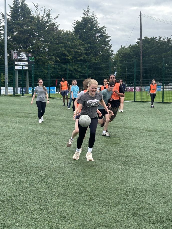 Gaelic Football Game in Action