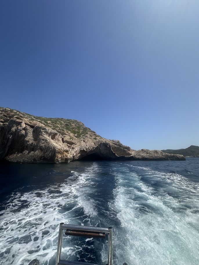 Image from boat right leaving Cabera Island 