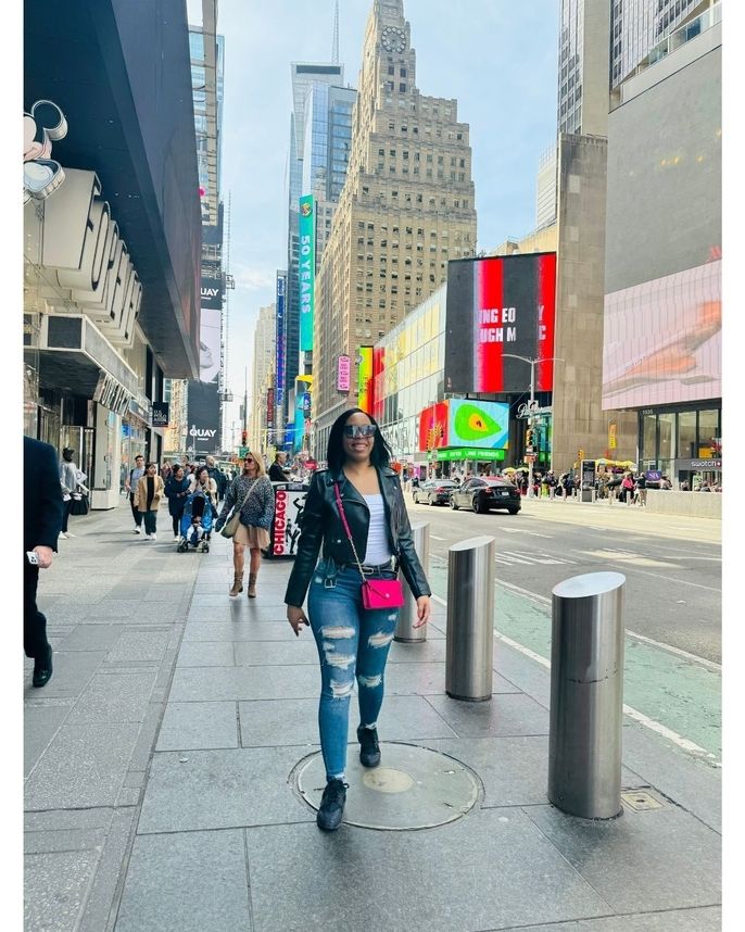 Andile visits New York City.