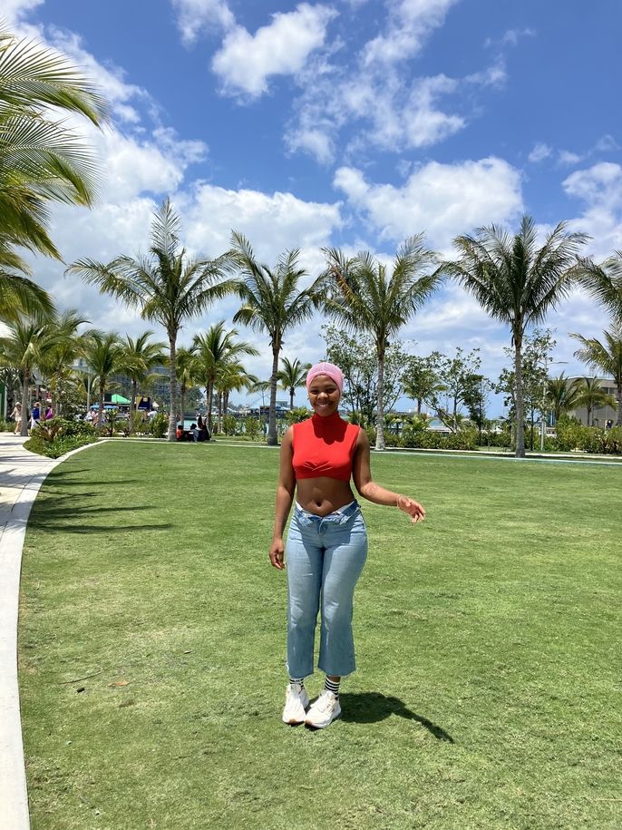 Sinogcobo poses during one of her trips outside of Utah.