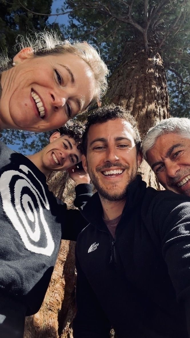 Thomas' family came to visit him from France.