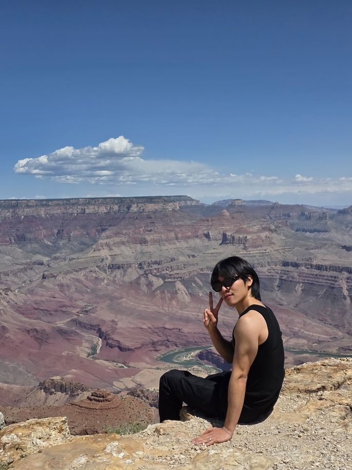 Wontae explored California when he wasn't at his internship.