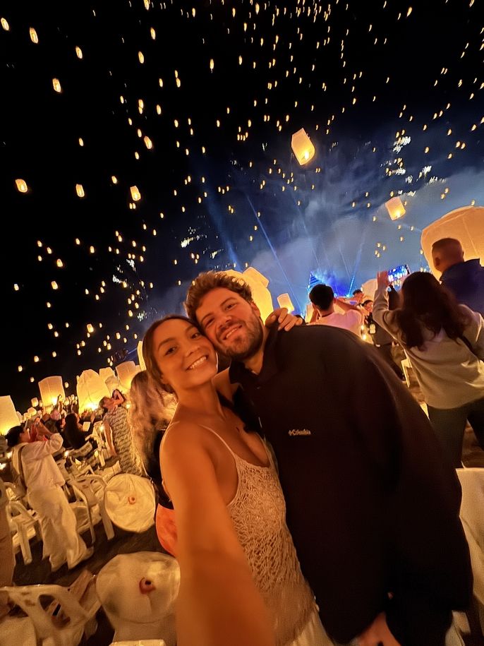 Nick and I at the NYE Lantern Festival!