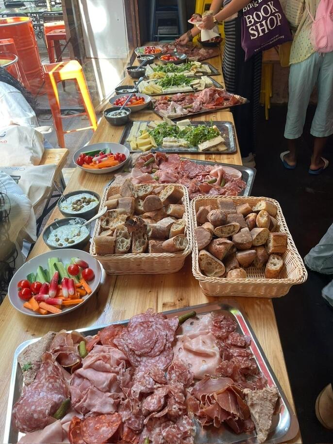 A table of food