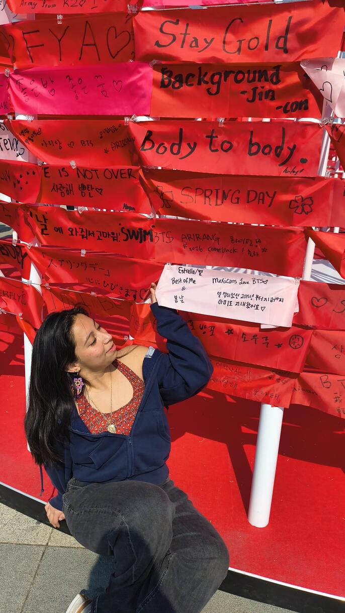 Me leaving a message for BTS