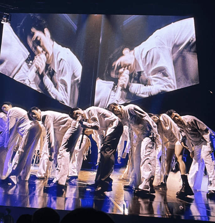 Dancers on big screen