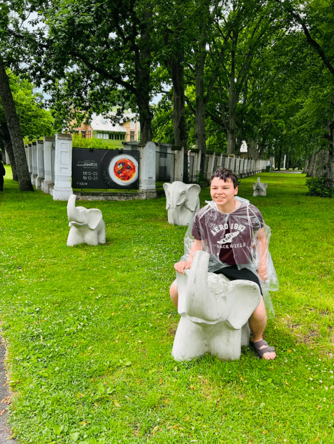 Student on Elephant in Parnu Estonia 2026