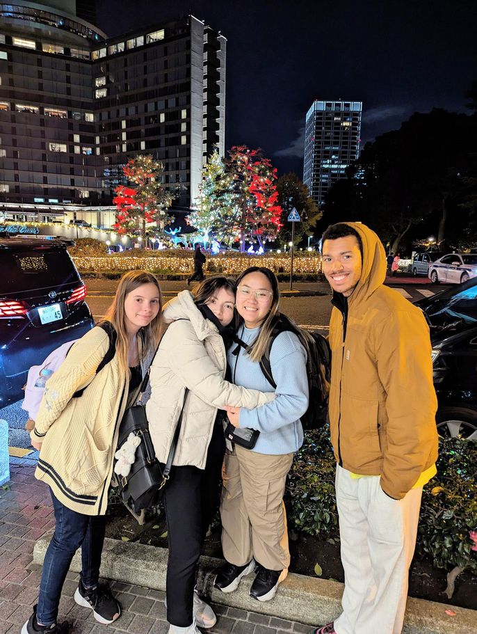 tokyo students outside concert