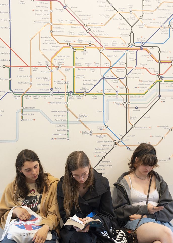 Students in subway