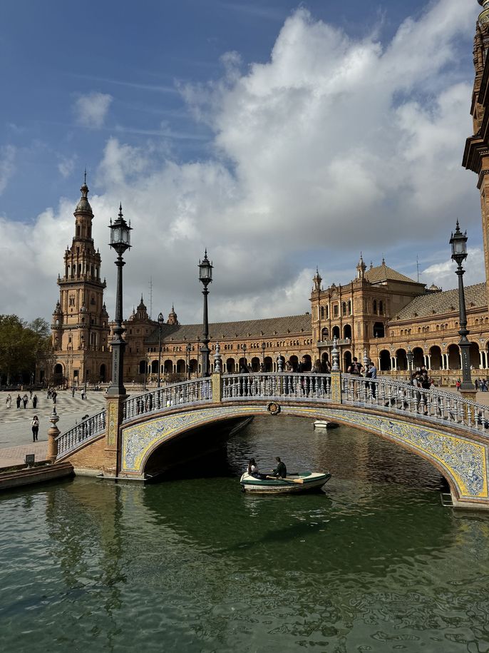 Beautiful European buildings by the water