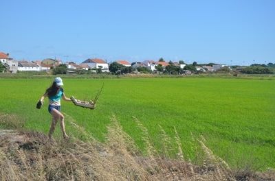 Whitney busy collecting trash too!