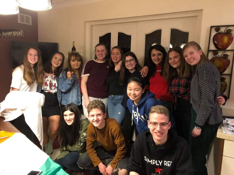 some exchange student and Irish friends