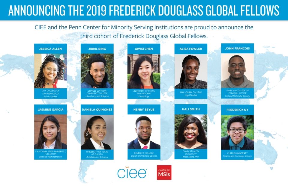 Photo for blog post Congratulations 2019 Frederick Douglass Global Fellows!