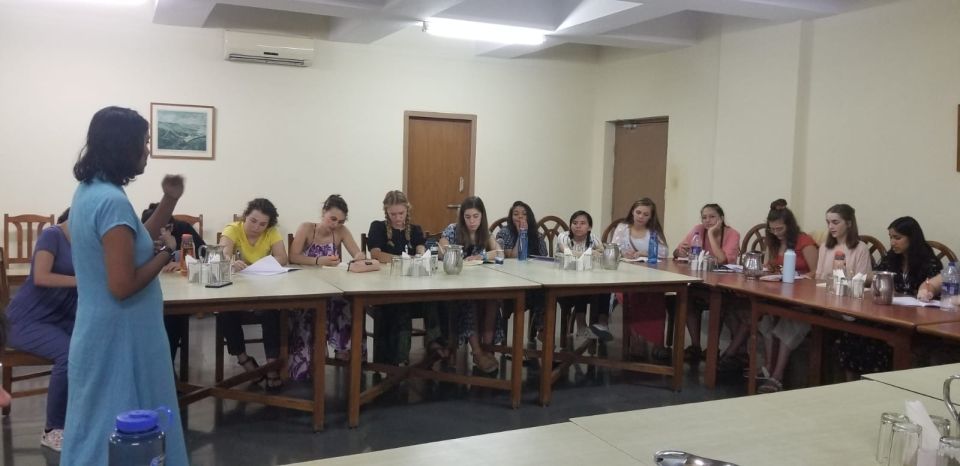 First hindi class. We will learn basics in order to better communicate during out trip.