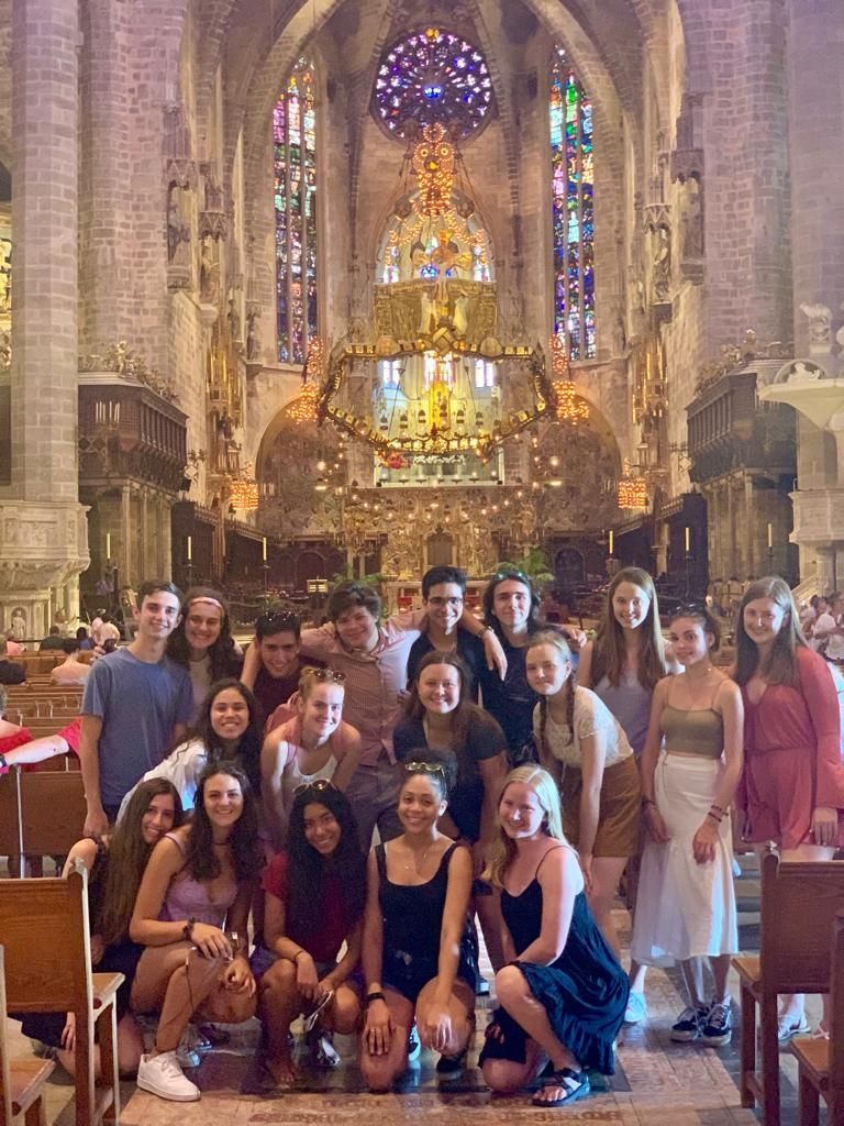 Students enjoying the Cathedral of Palma
