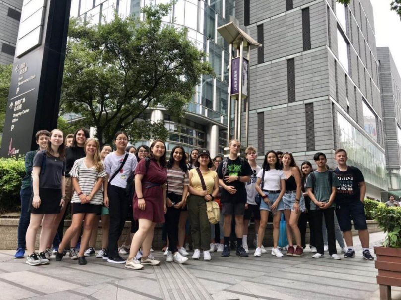 Group photo in front of Zifeng Tower