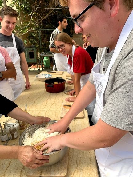 Mixing the rice