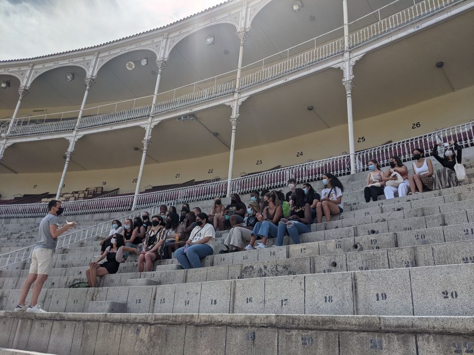 Learning about the Ventas Bullfighting Arena.