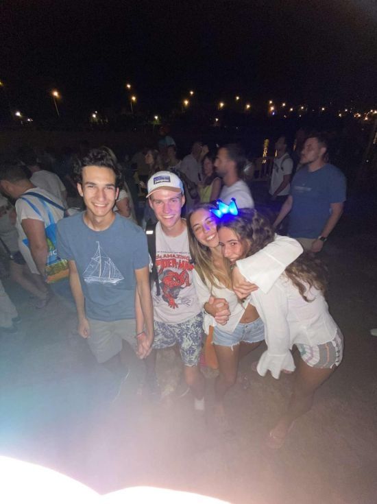 Cooper Keys (second from the left) is photographed here with Emil ( First student on the left), Skye and Clare.