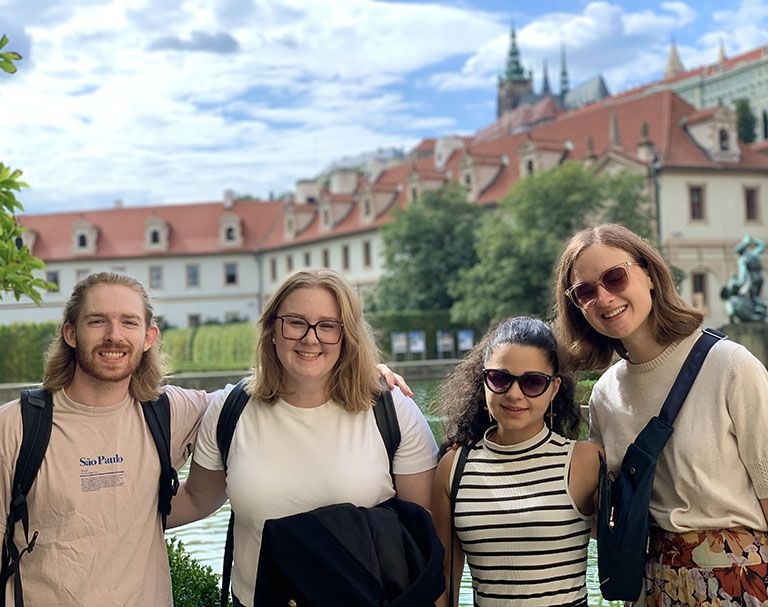 students in prague during the summer studying film