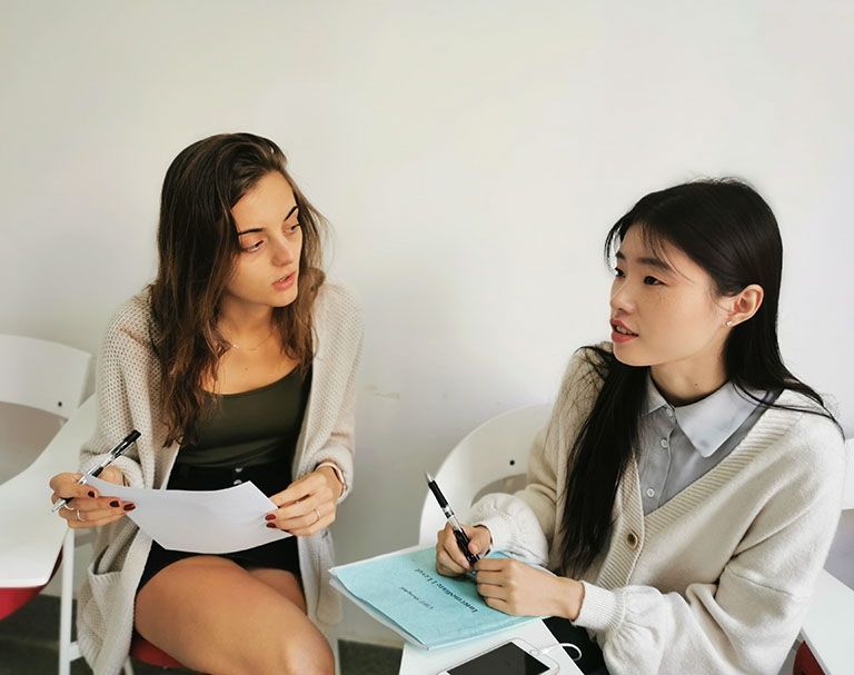 student learning chinese from a language tutor abroad with ciee