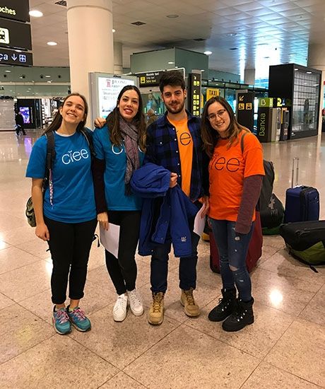 study abroad ciee students in the airport