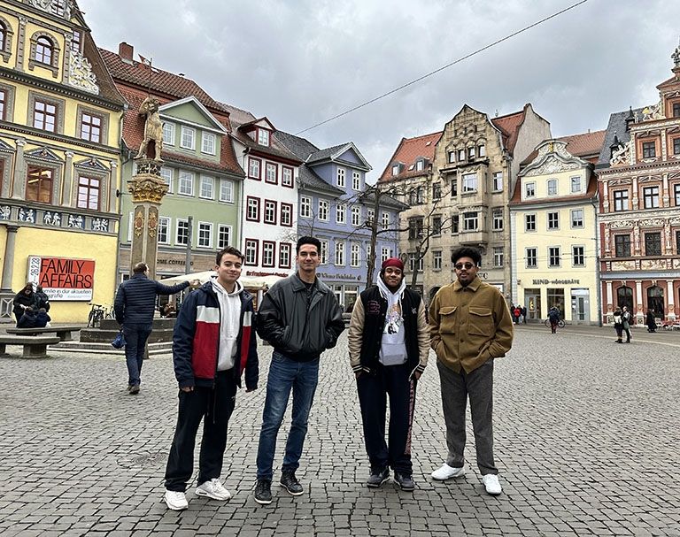 berlin germany study abroad students in a plaza