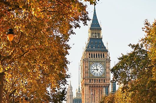 big ben in london during study abroad in the fall