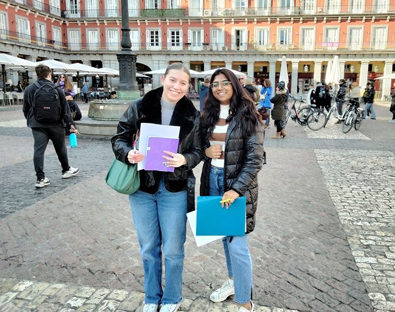 open campus study abroad students in madrid with ciee