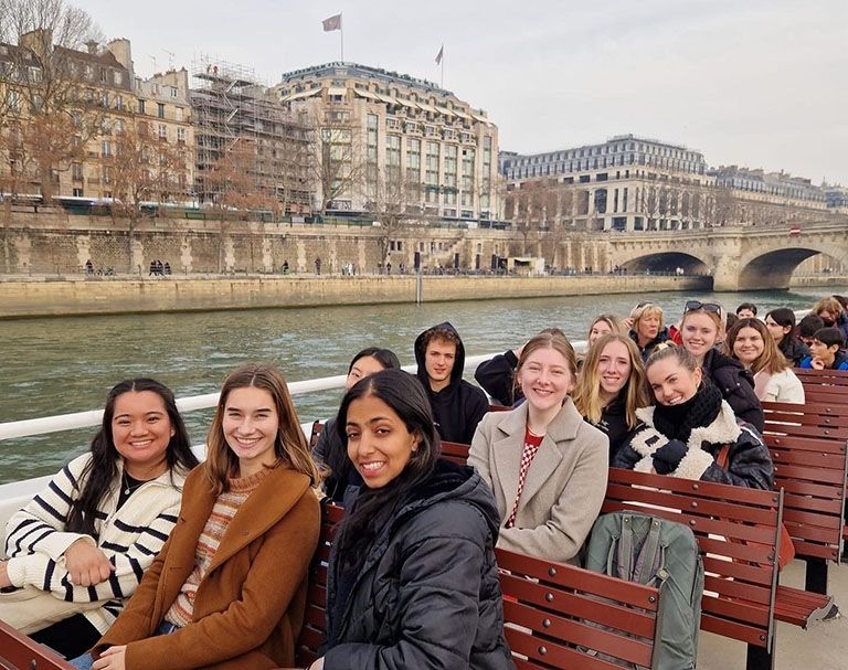 boat tour for students in paris