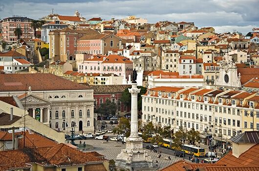 downtown portugal buildings