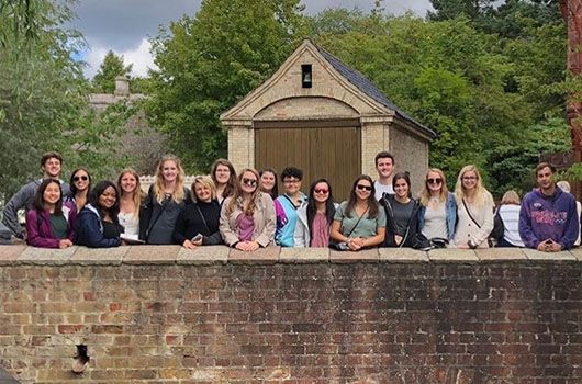 study abroad students in copenhagen exploring old town