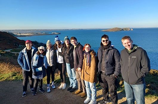 cliffs of ireland january study abroad students